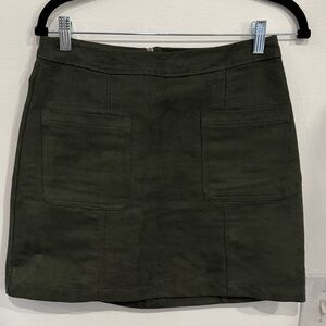 Old Navy Olive Green Mini Skirt with Front Patch Pockets